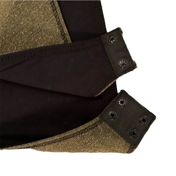 All Saints NWT Norma Bodysuit in Gold Sparkle Size 10 - Picture 14 of 16